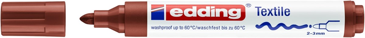 edding 4500 Textilmarker braun, Rundspitze 2-3 mm (Art.-Nr.: 4-4500007)