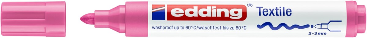 edding 4500 Textilmarker rosa, Rundspitze 2-3 mm (Art.-Nr.: 4-4500009)
