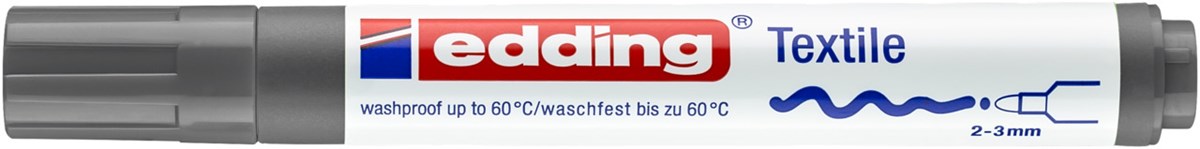 edding 4500 Textilmarker grau, Rundspitze 2-3 mm (Art.-Nr.: 4-4500012)