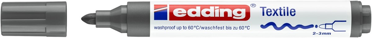 edding 4500 Textilmarker grau, Rundspitze 2-3 mm (Art.-Nr.: 4-4500012)