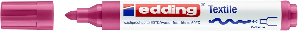 edding 4500 Textilmarker karminrot, Rundspitze 2-3 mm (Art.-Nr.: 4-4500019)