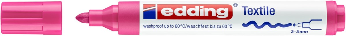 edding 4500 Textilmarker neonrosa, Rundspitze 2-3 mm (Art.-Nr.: 4-4500069)