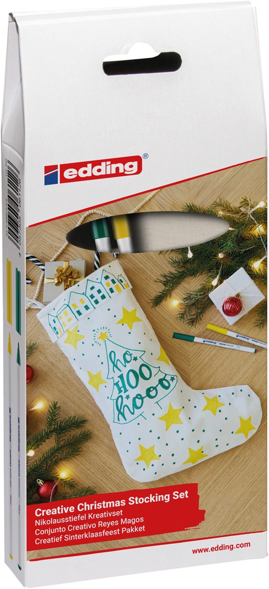 edding 4600 Textilmarker Set Nikolaus grün-gelb (Art.-Nr.: 4-4600-2-4-5)