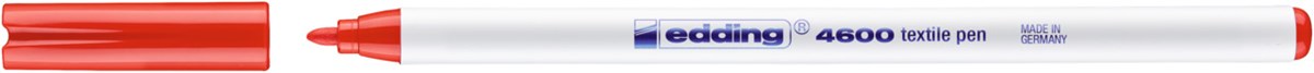 edding 4600 Textilstift rot, Rundspitze 1 mm (Art.-Nr.: 4-4600002)