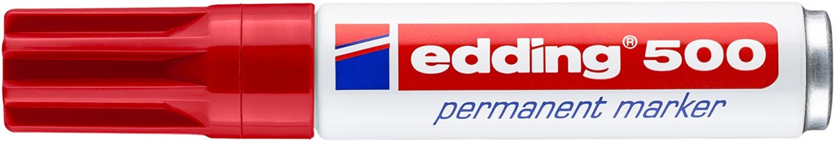edding 500 Permanentmarker rot, Keilspitze 2-7 mm (Art.-Nr.: 4-500002)