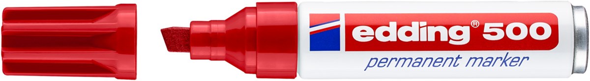 edding 500 Permanentmarker rot, Keilspitze 2-7 mm (Art.-Nr.: 4-500002)