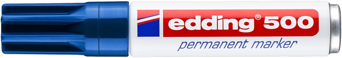 edding 500 Permanentmarker blau, Keilspitze 2-7 mm (Art.-Nr.: 4-500003)