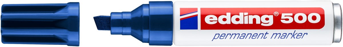 edding 500 Permanentmarker blau, Keilspitze 2-7 mm (Art.-Nr.: 4-500003)