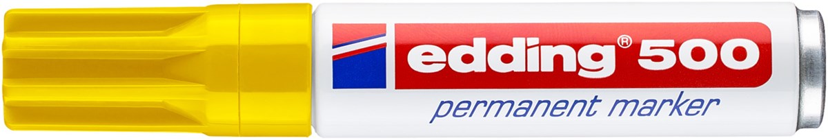 edding 500 Permanentmarker gelb, Keilspitze 2-7 mm (Art.-Nr.: 4-500005)