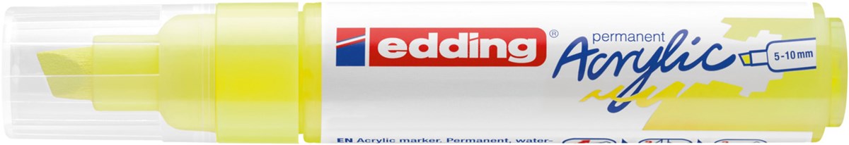 edding 5000 Acrylmarker breit neongelb, Keilspitze 5-10 mm (Art.-Nr.: 4-5000065)