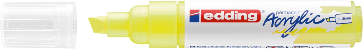 edding 5000 Acrylmarker breit neongelb, Keilspitze 5-10 mm (Art.-Nr.: 4-5000065)