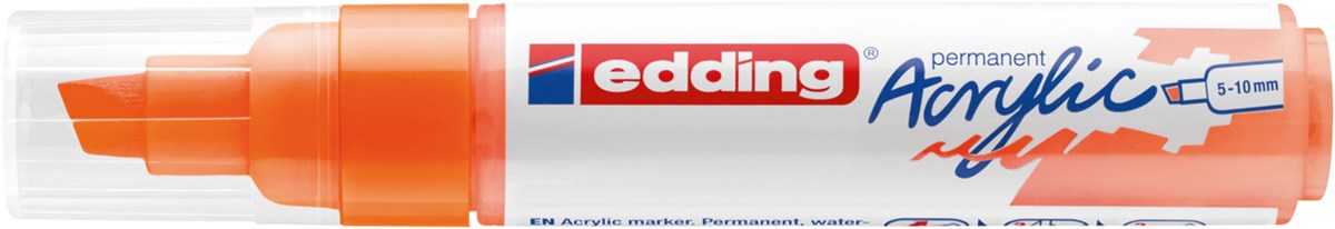edding 5000 Acrylmarker breit neonorange, Keilspitze 5-10 mm (Art.-Nr.: 4-5000066)