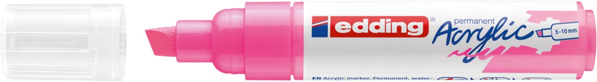 edding 5000 Acrylmarker breit neonpink, Keilspitze 5-10 mm (Art.-Nr.: 4-5000069)
