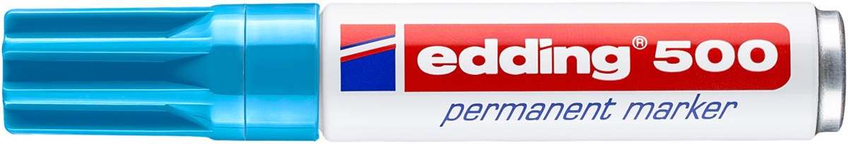 edding 500 Permanentmarker hellblau, Keilspitze 2-7 mm (Art.-Nr.: 4-500010)