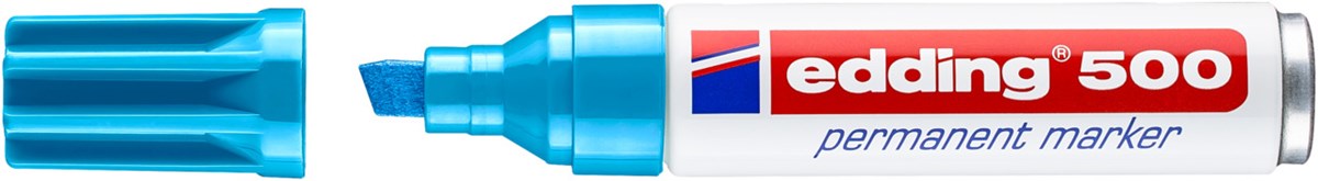 edding 500 Permanentmarker hellblau, Keilspitze 2-7 mm (Art.-Nr.: 4-500010)