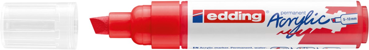 edding 5000 Acrylmarker breit verkehrsrot, Keilspitze 5-10 mm (Art.-Nr.: 4-5000902)