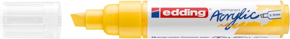 edding 5000 Acrylmarker breit verkehrsgelb, Keilspitze 5-10 mm (Art.-Nr.: 4-5000905)