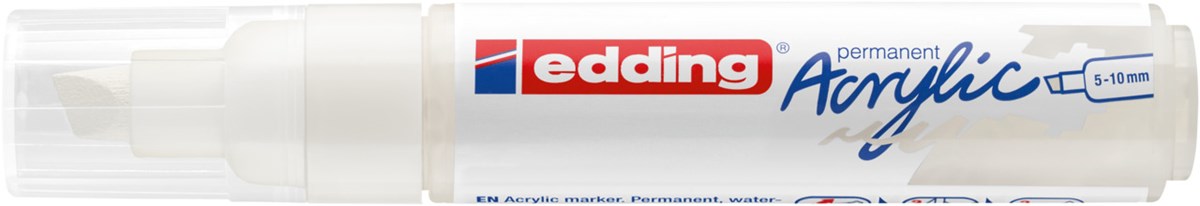 edding 5000 Acrylmarker breit verkehrsweiß, Keilspitze 5-10 mm (Art.-Nr.: 4-5000922)