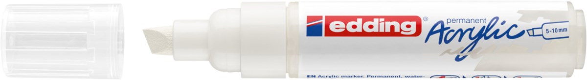 edding 5000 Acrylmarker breit verkehrsweiß, Keilspitze 5-10 mm (Art.-Nr.: 4-5000922)