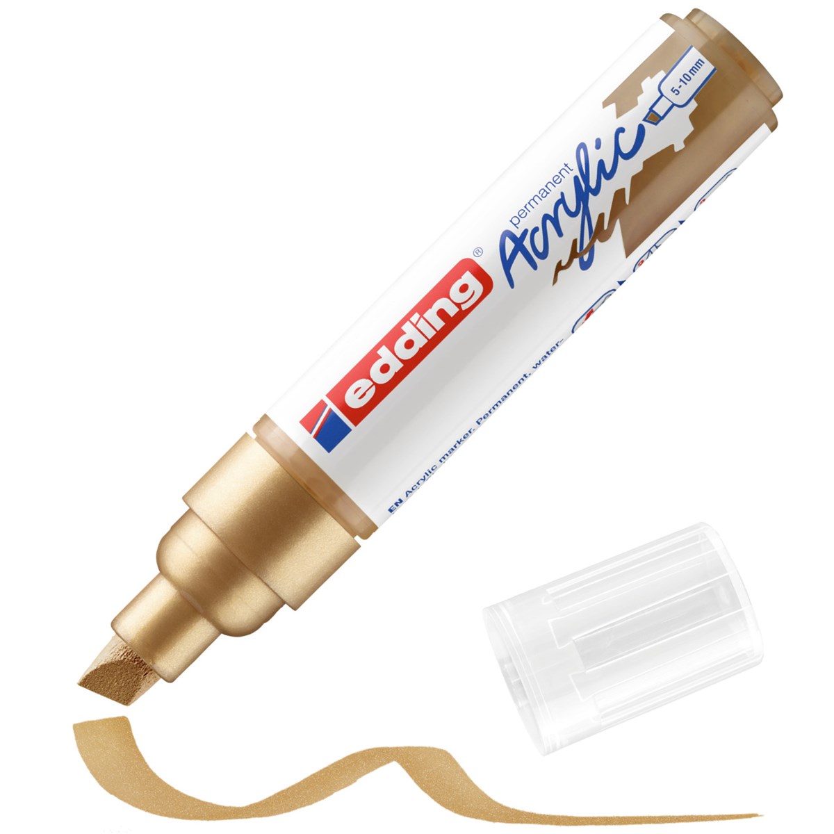 edding 5000 Acrylmarker breit reichgold, Keilspitze 5-10 mm (Art.-Nr.: 4-5000924)