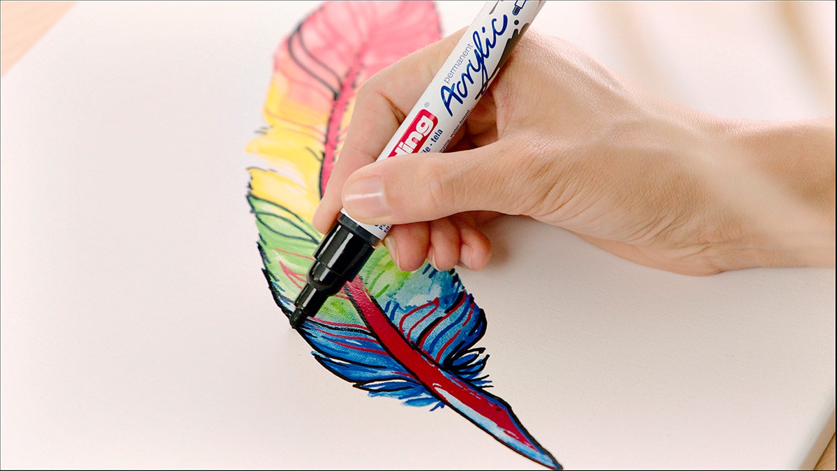 edding 5100 Acrylmarker medium 2er Set, schwarz, weiß, Rundspitze 2-3 mm (Art.-Nr.: 4-5100-2)