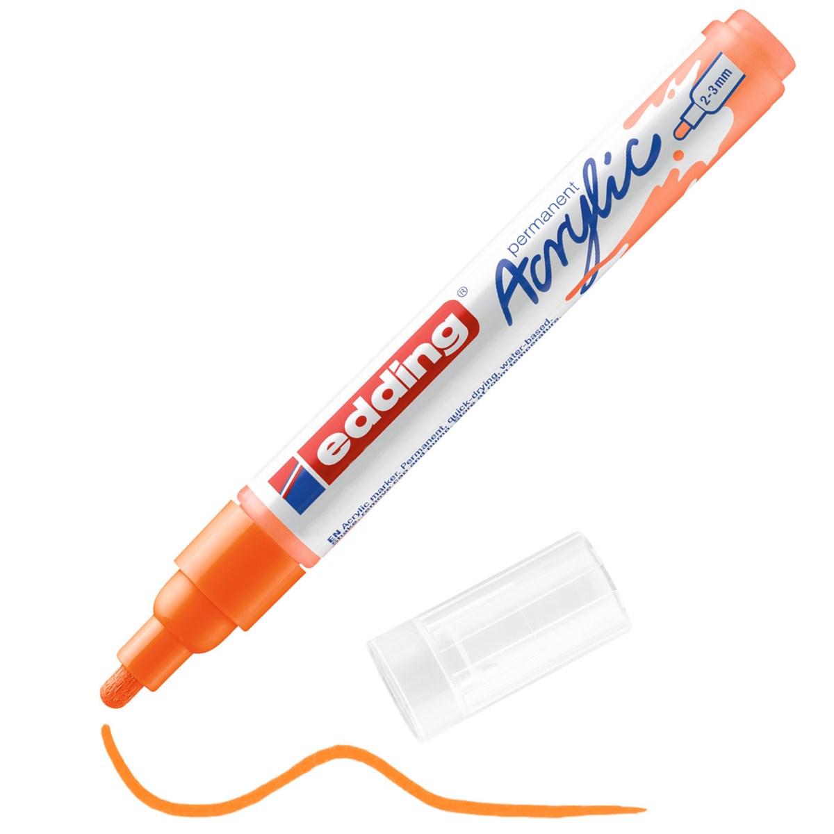 edding 5100 Acrylmarker medium neonorange, Rundspitze 2-3 mm (Art.-Nr.: 4-5100066)