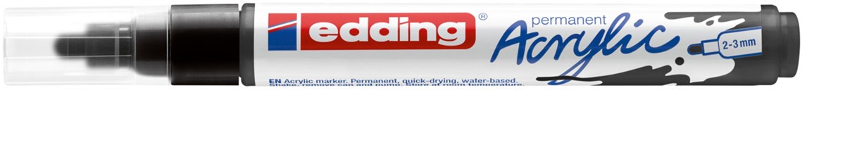 edding 5100 Acrylmarker medium schwarz, Rundspitze 2-3 mm (Art.-Nr.: 4-5100901)