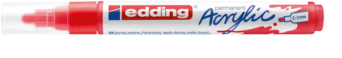 edding 5100 Acrylmarker medium verkehrsrot, Rundspitze 2-3 mm (Art.-Nr.: 4-5100902)