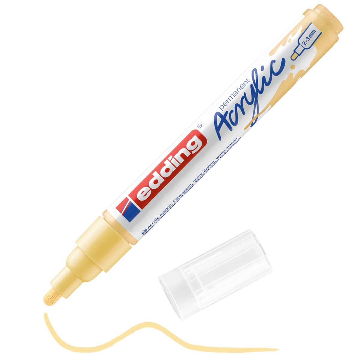 edding 5100 Acrylmarker medium pastellgelb, Rundspitze 2-3 mm (Art.-Nr.: 4-5100915)