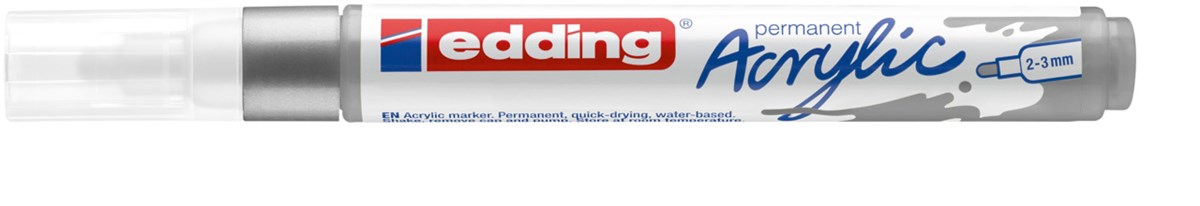edding 5100 Acrylmarker medium silber, Rundspitze 2-3 mm (Art.-Nr.: 4-5100923)