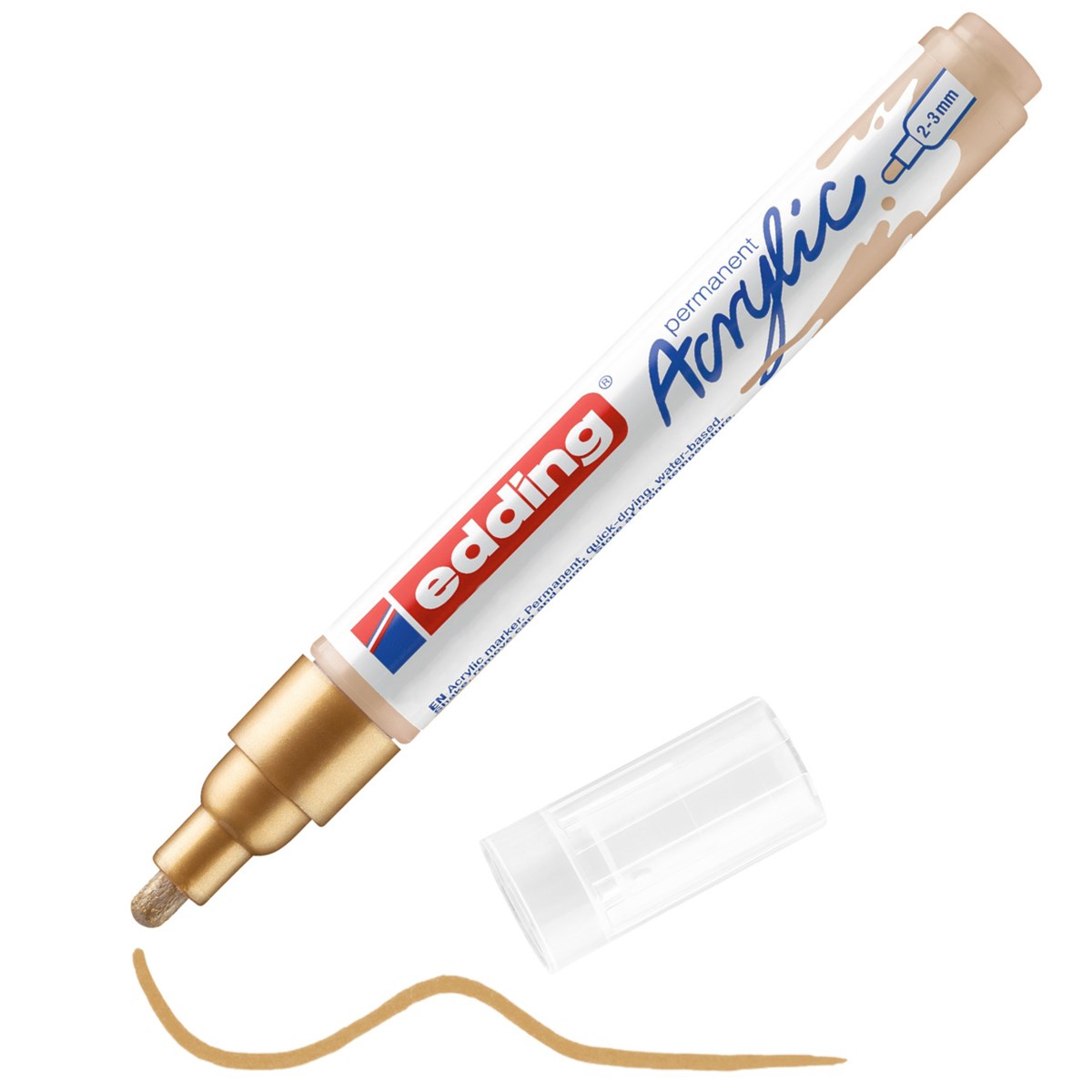 edding 5100 Acrylmarker medium reichgold, Rundspitze 2-3 mm (Art.-Nr.: 4-5100924)
