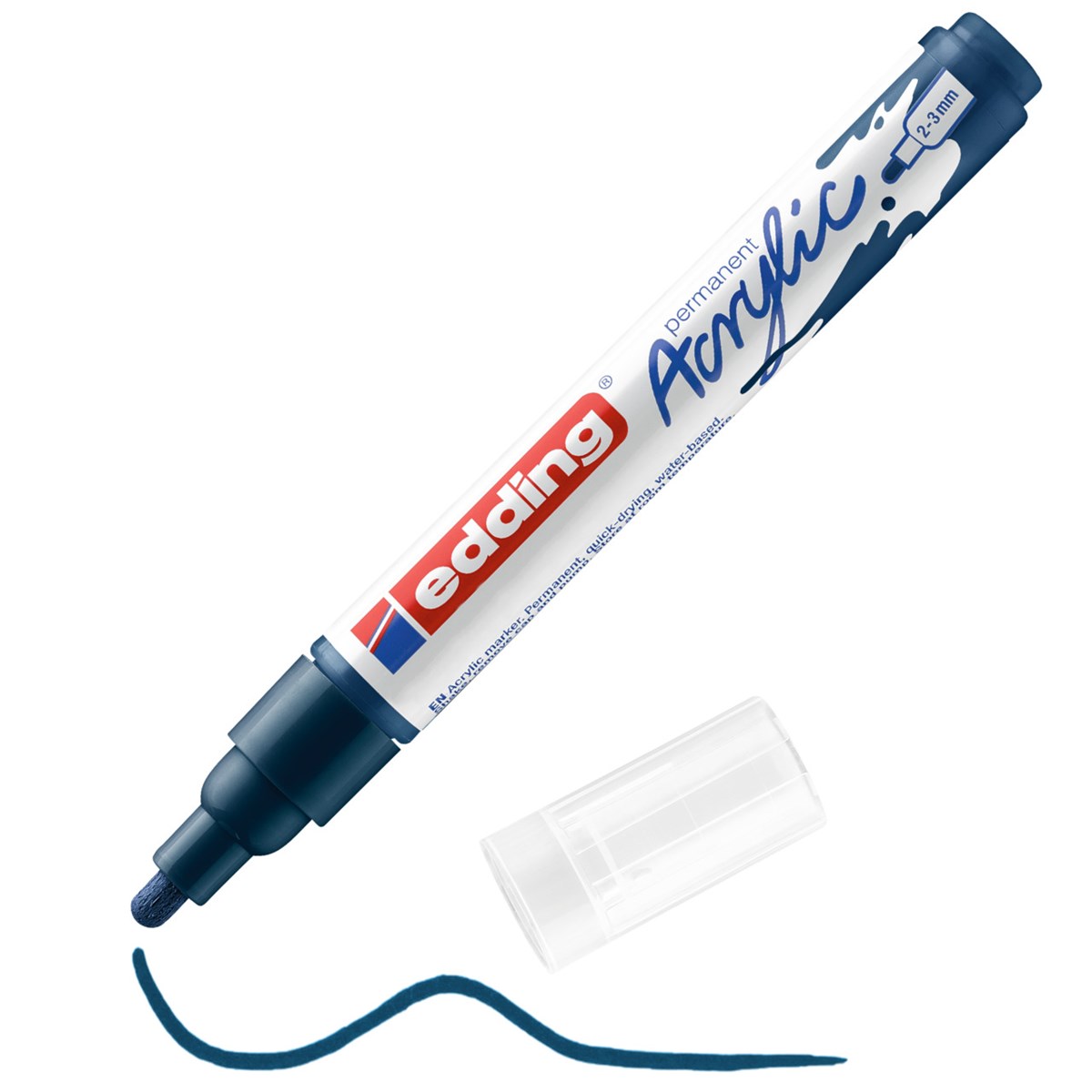 edding 5100 Acrylmarker medium elegant nachtblau, Rundspitze 2-3 mm (Art.-Nr.: 4-5100933)