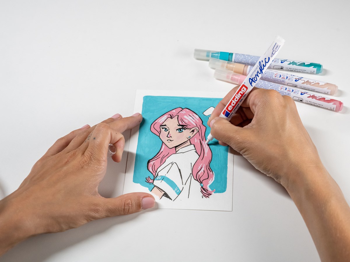 edding 5300 Manga Stifte Kreativset, 5er Set (Art.-Nr.: 4-5300-1800-5-1)