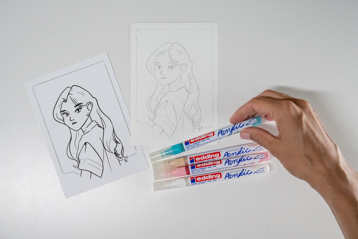 edding 5300 Manga Stifte Kreativset, 5er Set (Art.-Nr.: 4-5300-1800-5-1)