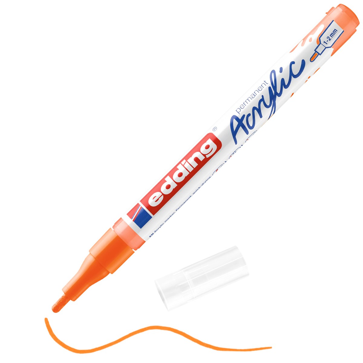 edding 5300 Acrylmarker fein neonorange, Rundspitze 1-2 mm (Art.-Nr.: 4-5300066)