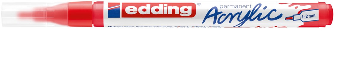 edding 5300 Acrylmarker fein verkehrsrot, Rundspitze 1-2 mm (Art.-Nr.: 4-5300902)