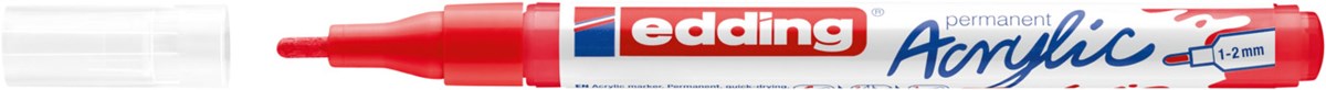 edding 5300 Acrylmarker fein verkehrsrot, Rundspitze 1-2 mm (Art.-Nr.: 4-5300902)