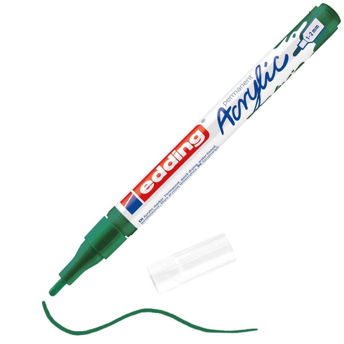 edding 5300 Acrylmarker fein moosgrün matt, Rundspitze 1-2 mm (Art.-Nr.: 4-5300904)