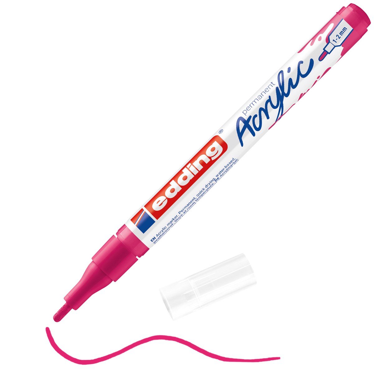 edding 5300 Acrylmarker fein telemagenta matt, Rundspitze 1-2 mm (Art.-Nr.: 4-5300909)