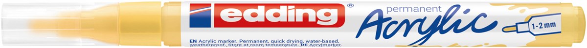 edding 5300 Acrylmarker fein pastellgelb matt, Rundspitze 1-2 mm (Art.-Nr.: 4-5300915)