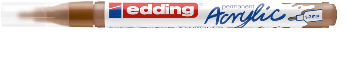 edding 5300 Acrylmarker fein haselnuss, Rundspitze 1-2 mm (Art.-Nr.: 4-5300919)