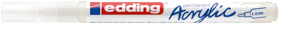 edding 5300 Acrylmarker fein verkehrsweiß, Rundspitze 1-2 mm (Art.-Nr.: 4-5300922)