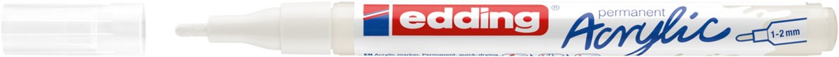 edding 5300 Acrylmarker fein verkehrsweiß, Rundspitze 1-2 mm (Art.-Nr.: 4-5300922)