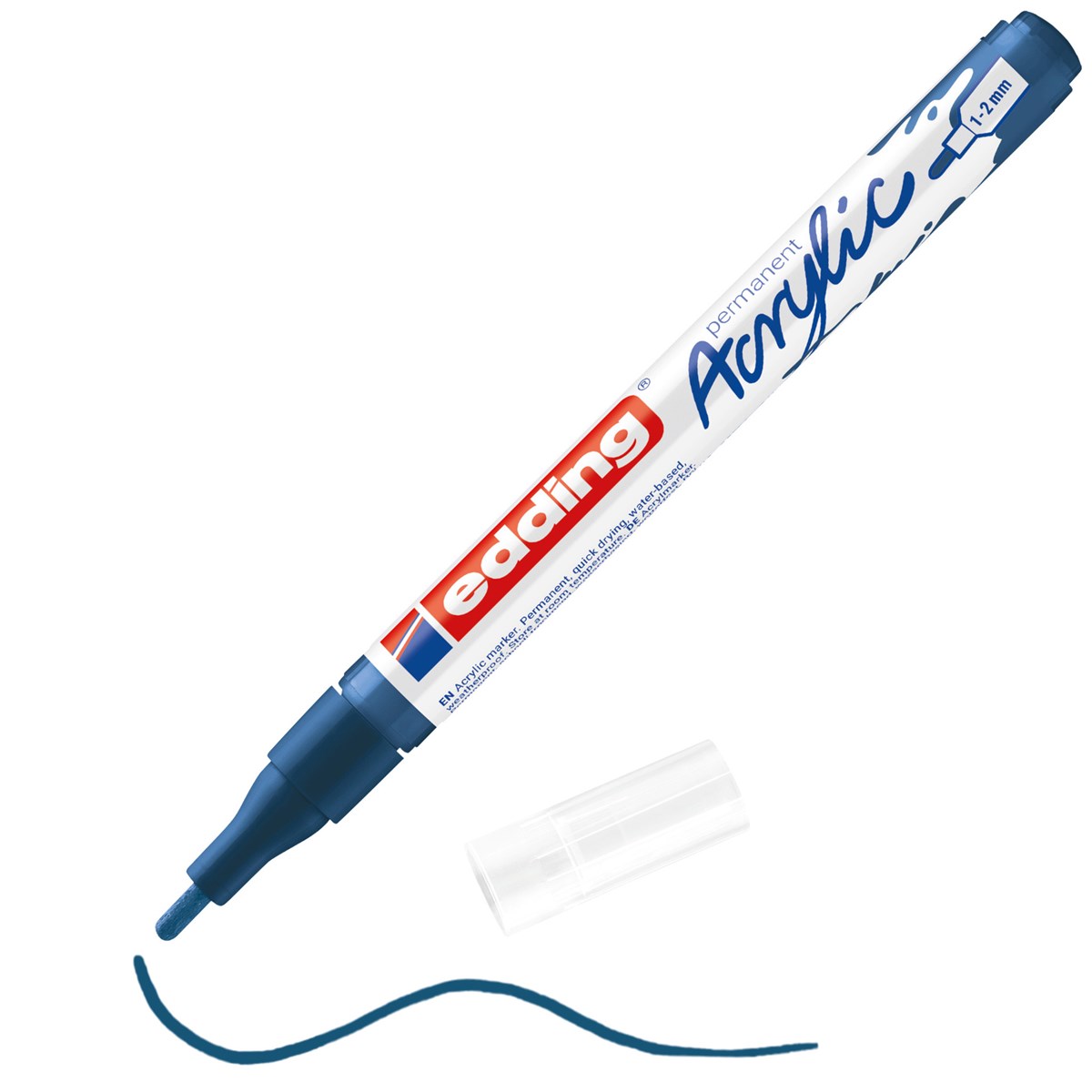 edding 5300 Acrylmarker fein elegant nachtblau matt, Rundspitze 1-2 mm (Art.-Nr.: 4-5300933)