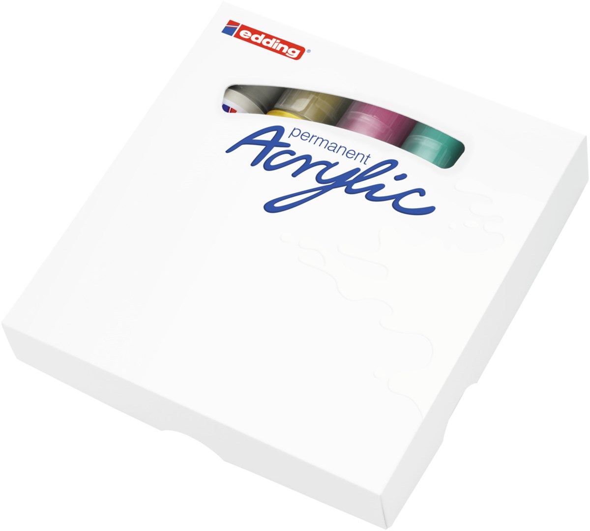 edding 5400 Acryl 3D Double Liner 5er-Set sortiert basic, Tubenspitze 2-3 mm + 5-10 mm (Art.-Nr.: 4-5400-5)