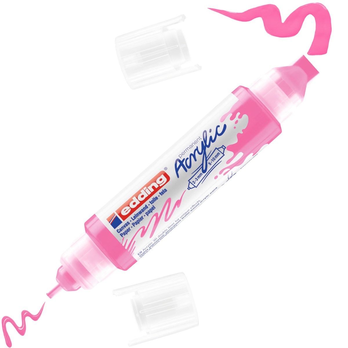 edding 5400 Acryl 3D Double Liner neonpink, Tubenspitze 2-3 mm + 5-10 mm (Art.-Nr.: 4-5400069)