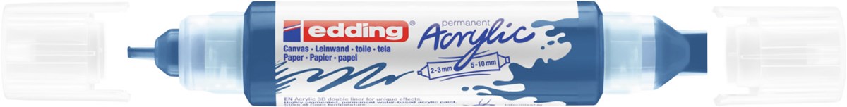 edding 5400 Acryl 3D Double Liner enzianblau, Tubenspitze 2-3 mm + 5-10 mm (Art.-Nr.: 4-5400903)