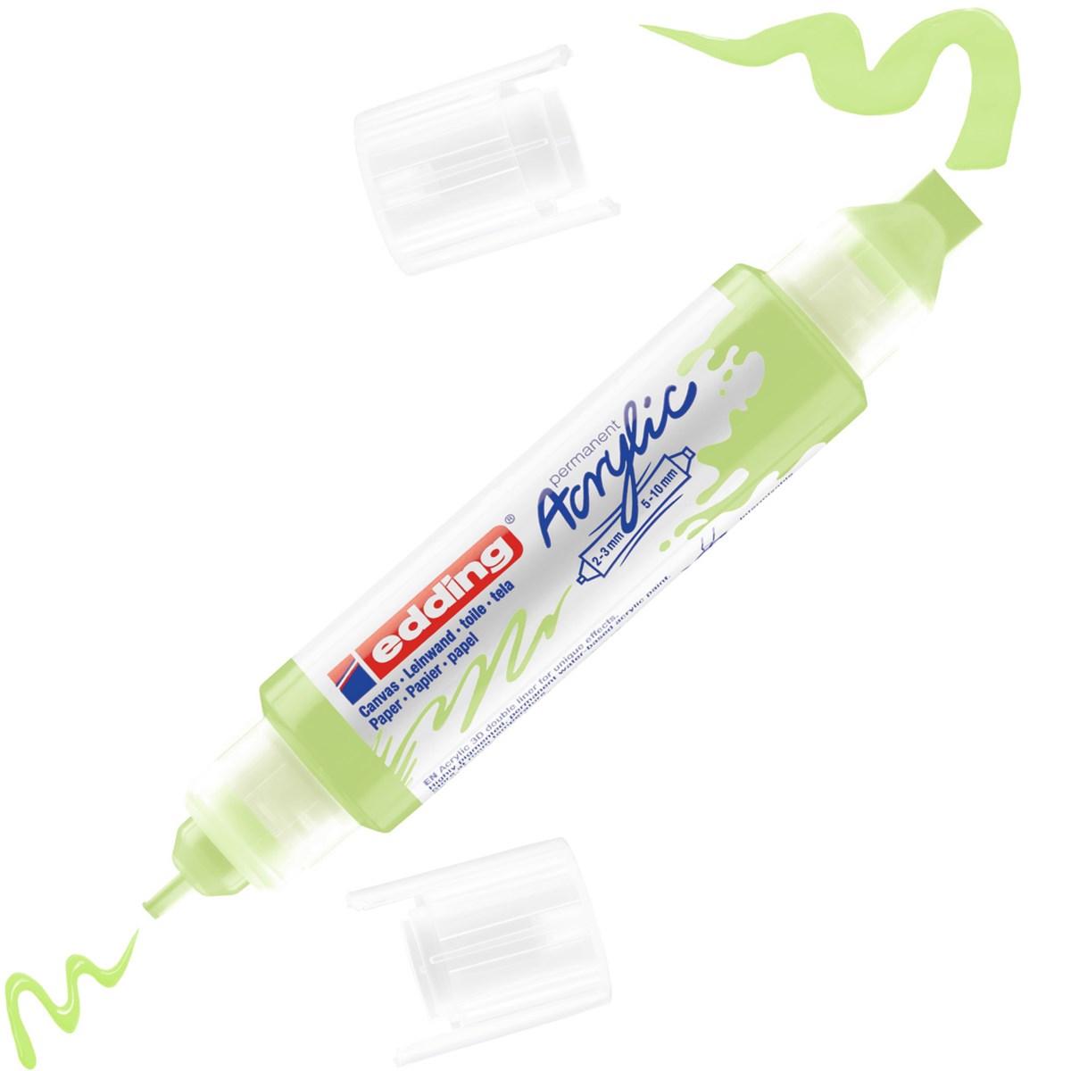 edding 5400 Acryl 3D Double Liner pastellgrün, Tubenspitze 2-3 mm + 5-10 mm (Art.-Nr.: 4-5400917)
