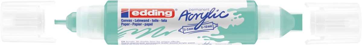 edding 5400 Acryl 3D Double Liner opulent türkis, Tubenspitze 2-3 mm + 5-10 mm (Art.-Nr.: 4-5400934)