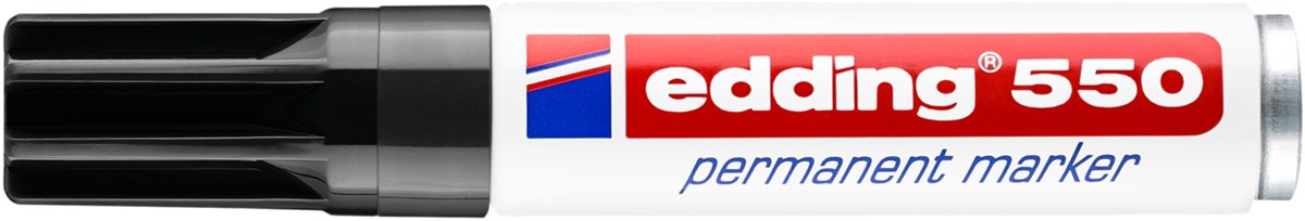 edding 550 Permanentmarker schwarz, Rundspitze 3-4 mm (Art.-Nr.: 4-550001)
